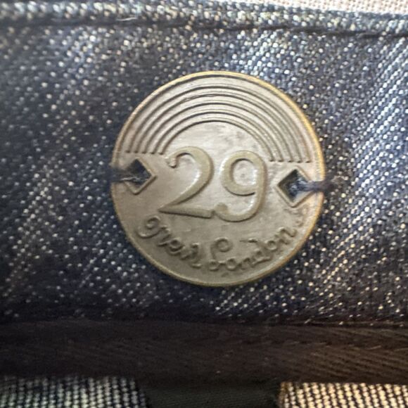 New London Amoureusement Anthony Frym Y2K Dark Wash Slight Flare Sz 29 (30x33.5) - Picture 5 of 16